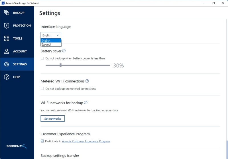 Acronis True Image for Sabrent