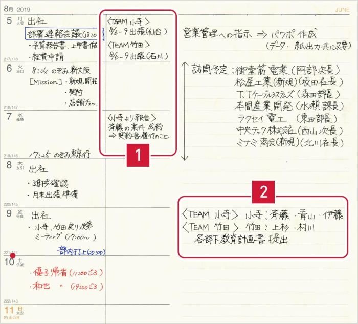 高橋書店 手帳 レフト式 管理職