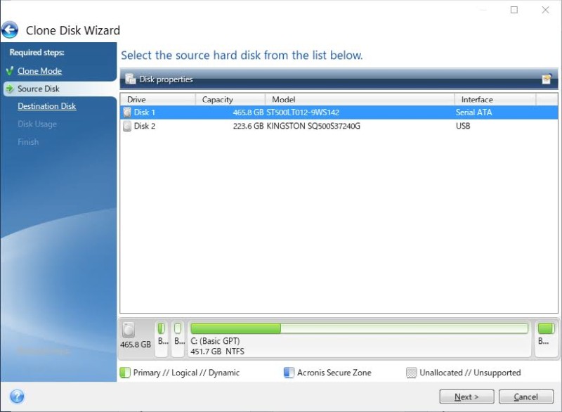 Acronis True Image for Sabrent Clone Disk