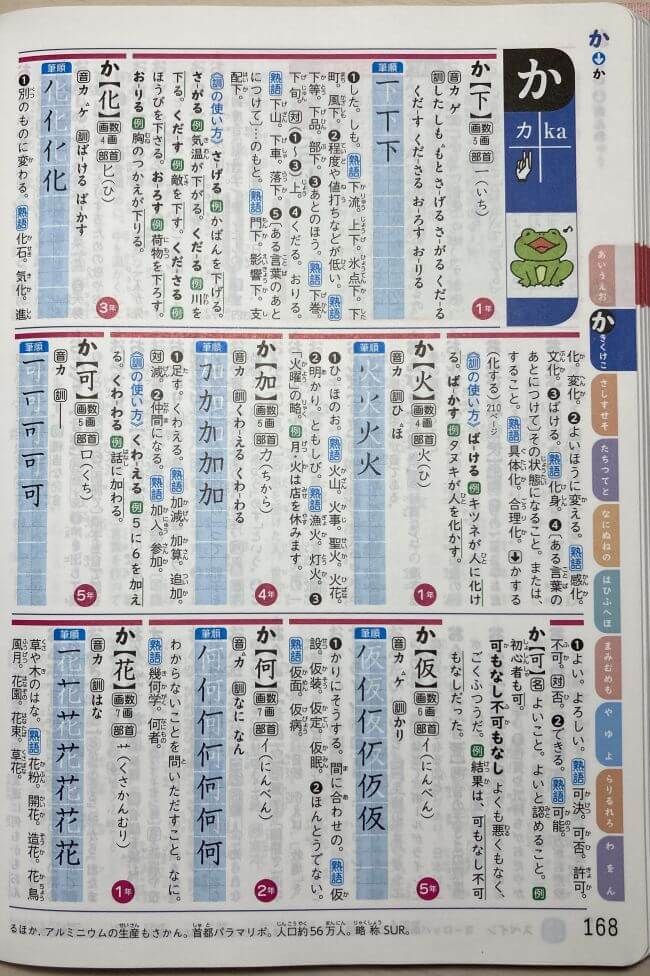 例解小学国語辞典の紙面