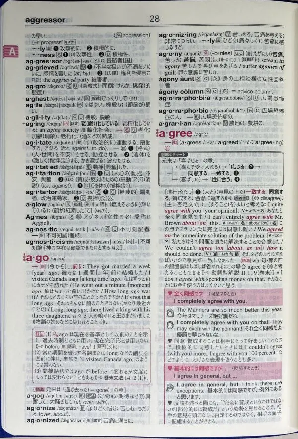 ライトハウス英和辞典の紙面