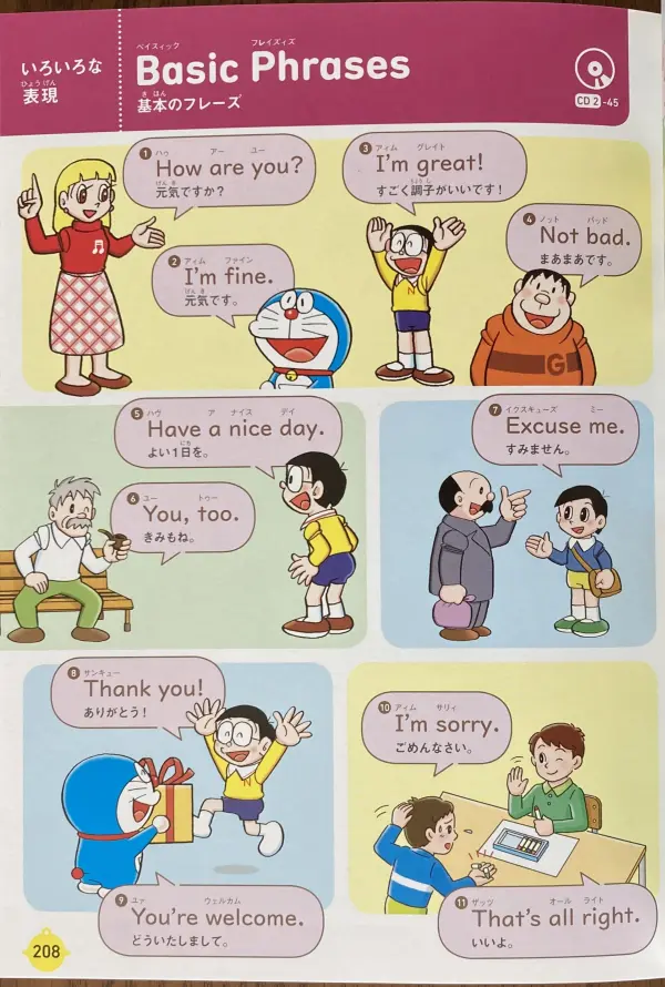 ドラえもんはじめての英語図鑑の紙面