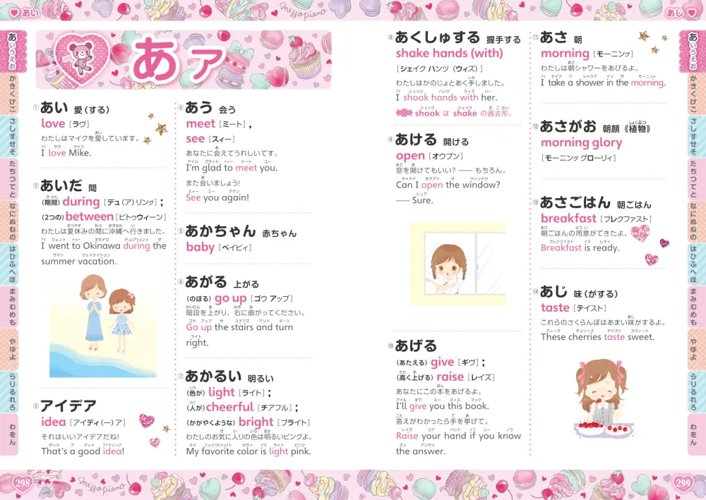 メゾピアノ辞典コレクション はじめて英語辞典の紙面
